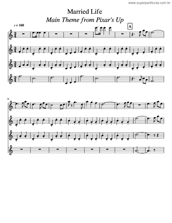 Partitura da música Married Life The Main Theme From Pixar`S Up