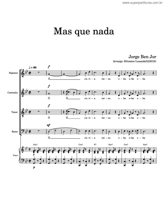 Partitura da música Mas Que Nada v.20