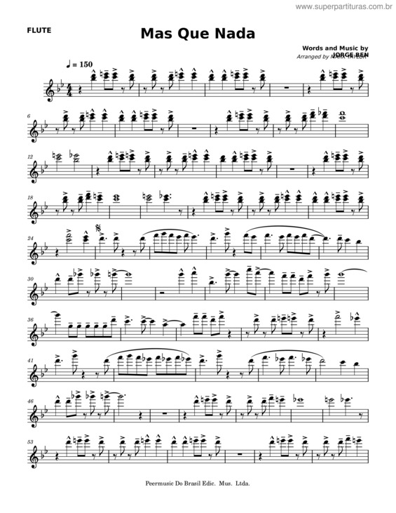 Partitura da música Mas Que Nada v.22