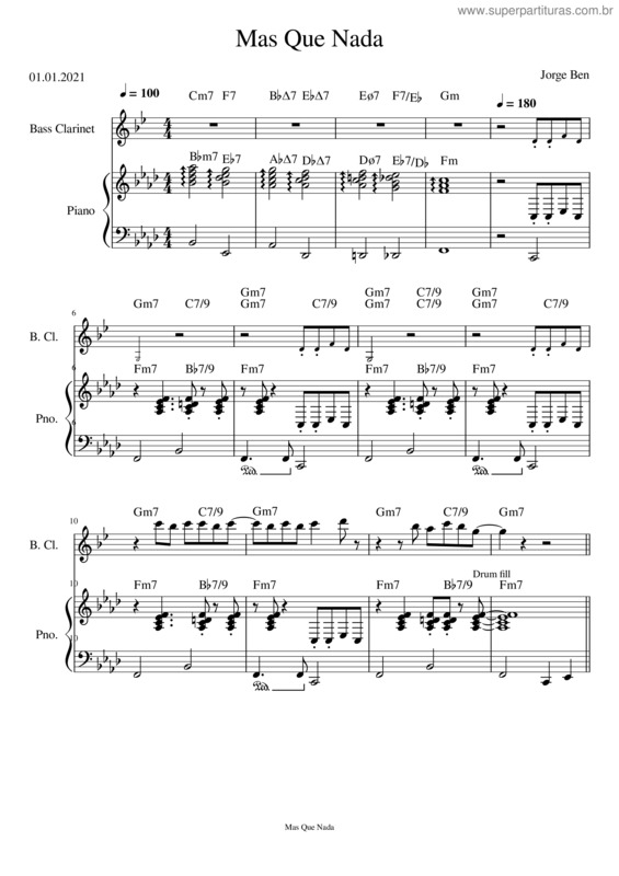 Partitura da música Mas Que Nada v.33