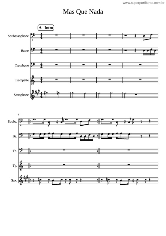 Partitura da música Mas Que Nada v.37