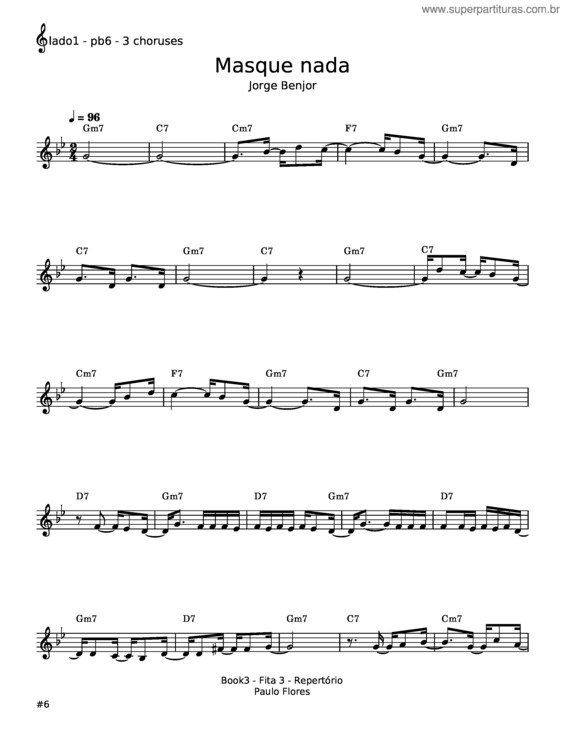 Partitura da música Mas Que Nada v.52