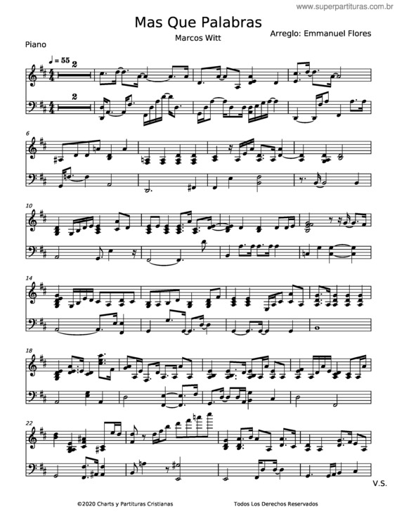 Partitura da música Más Que Palabras v.2