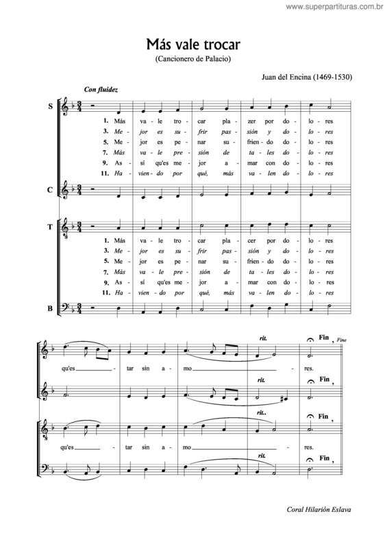 Partitura da música Mas Vale Trocar