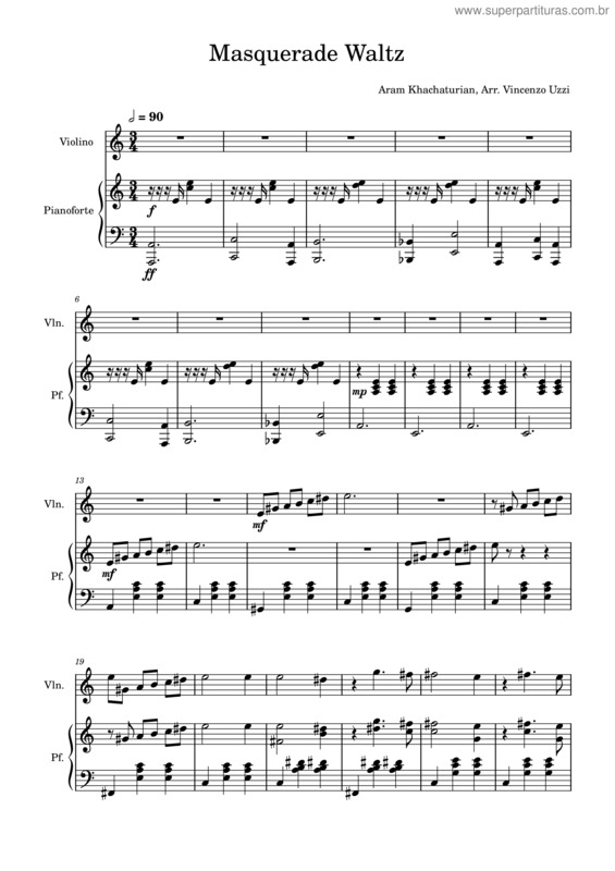 Partitura da música Masquerade v.11