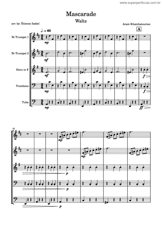 Partitura da música Masquerade v.13