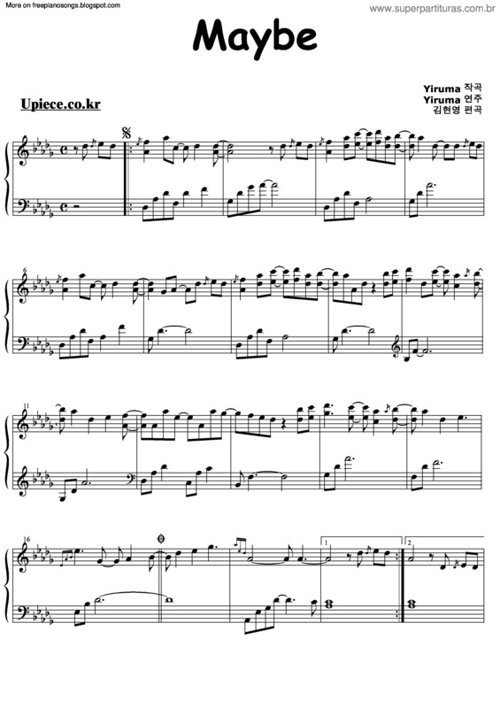 Partitura da música Maybe v.7