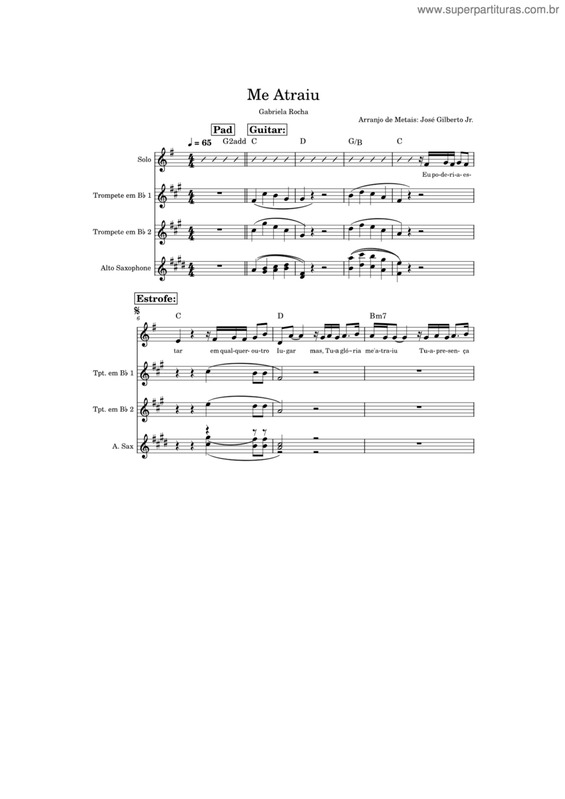 Partitura da música Me Atraiu v.5