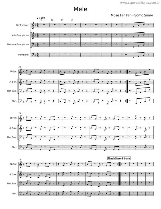 Partitura da música Mele