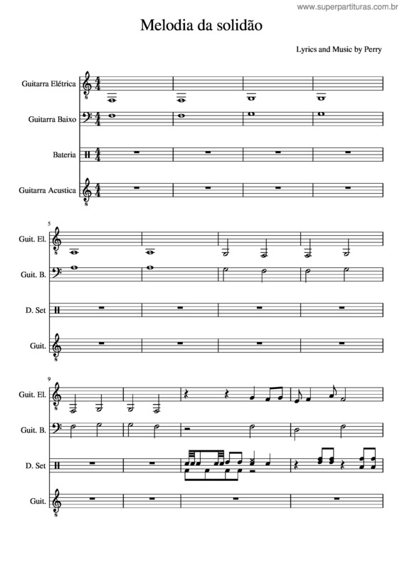 Partitura da música Melodia Da Solidão