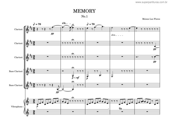 Partitura da música Memory No.1