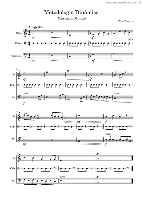 Partitura da música Metodologia Dinâmica