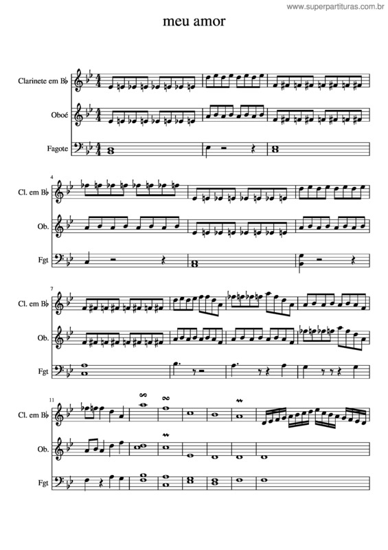 Partitura da música Meu Amor v.2