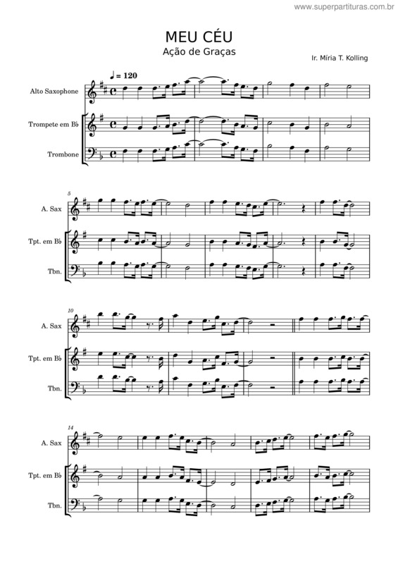 Partitura da música Meu Céu v.3