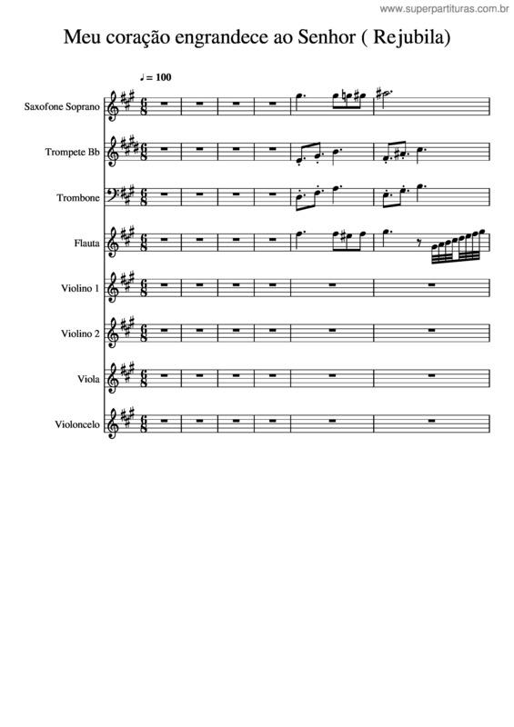 Partitura da música Meu Coração Engrandece Ao Senhor v.2