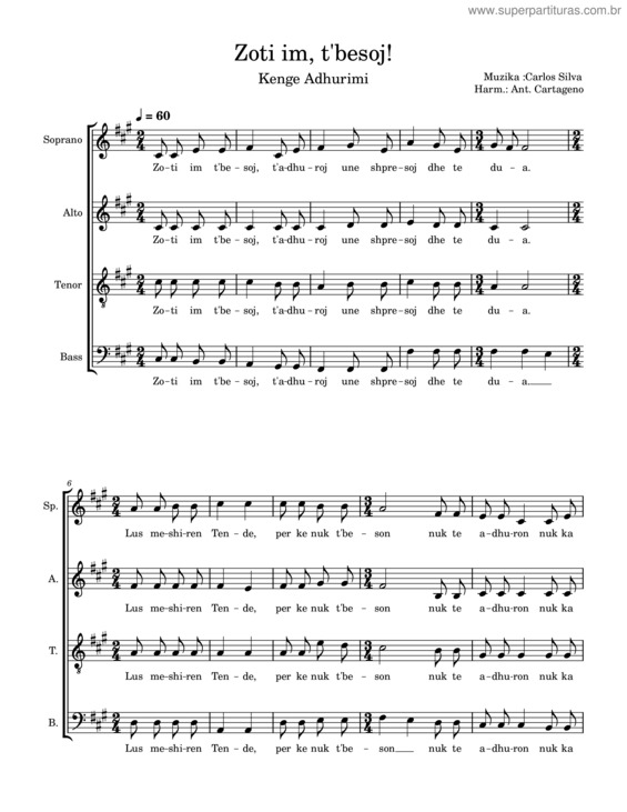 Partitura da música Meu Deus, Eu Creio