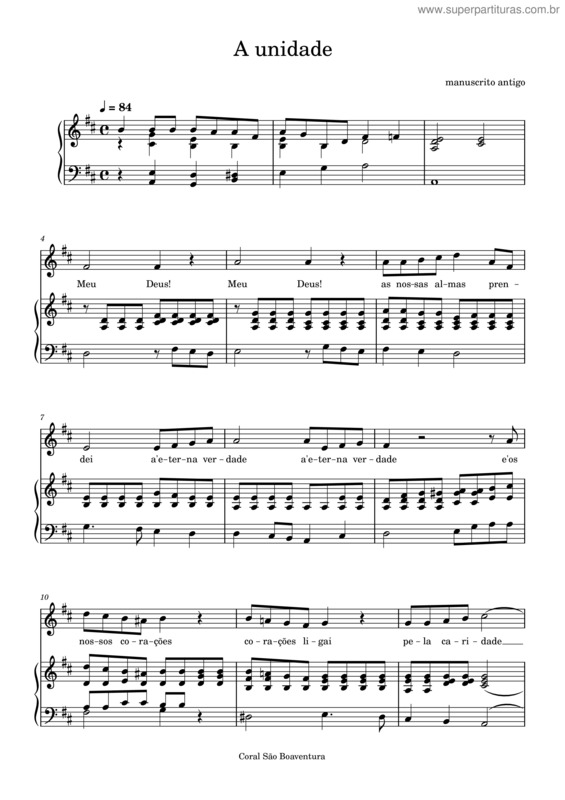 Partitura da música Meu Deus, Meu Deus