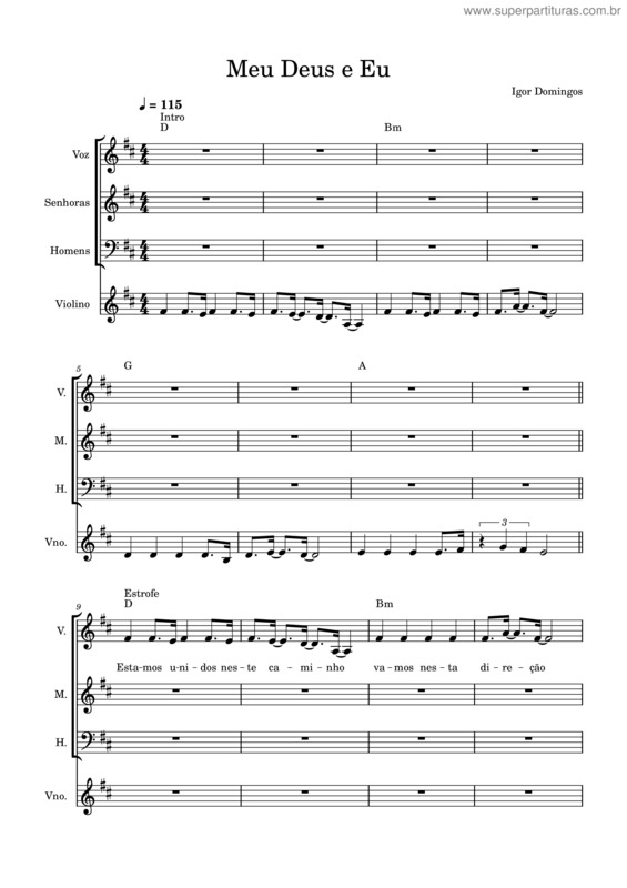 Partitura da música Meu Deus E Eu v.3