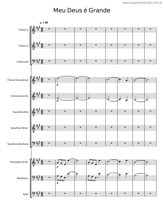 Partitura da música Meu Deus É Grande