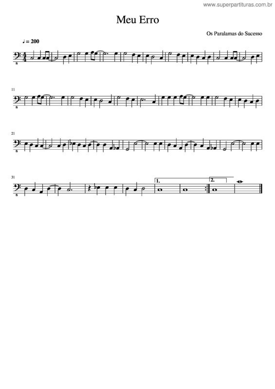 Partitura da música Meu Erro v.9