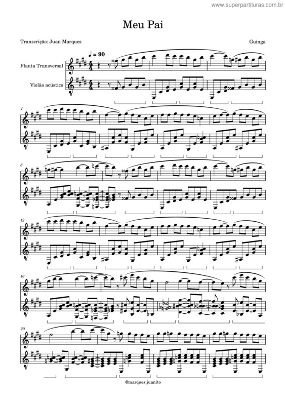 Partitura da música Meu Pai v.2