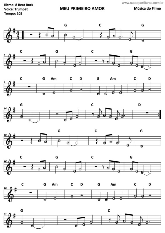 Partitura da música Meu Primeiro Amor v.7