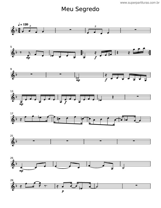 Partitura da música Meu Segredo v.2