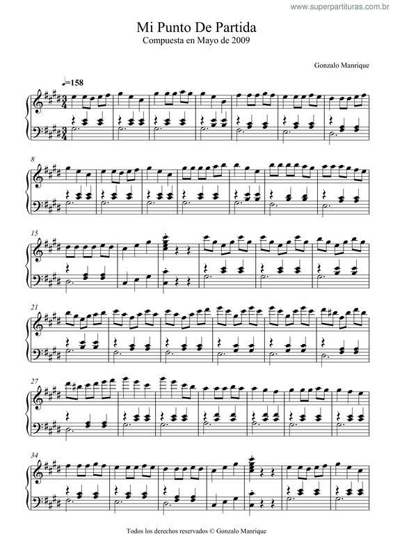 Partitura da música Mi Punto De Partida