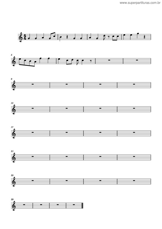 Partitura da música Minha Doce Menina Dos Olhos Encantados Minha Musica