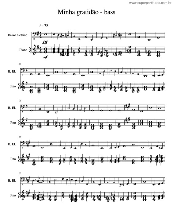 Partitura da música Minha Gratidão v.2