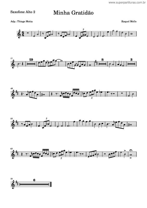 Partitura da música Minha Gratidão v.9