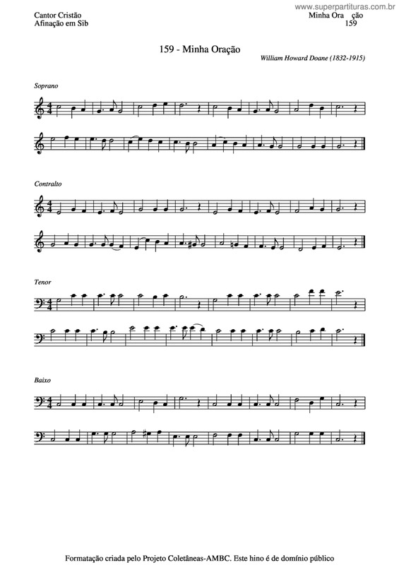 Partitura da música Minha Oração v.4