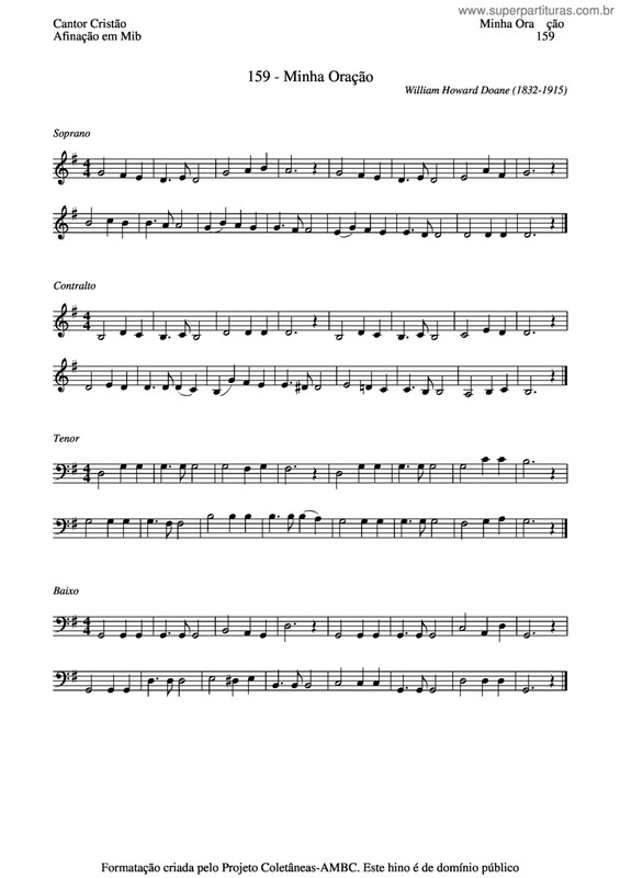 Partitura da música Minha Oração v.5