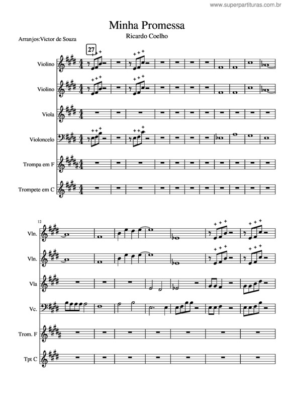 Partitura da música Minha Promessa Certo