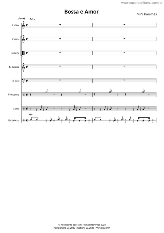 Partitura da música Mini Hammes