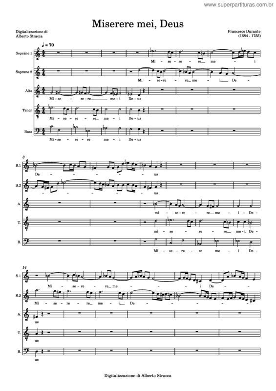 Partitura da música Miserere Mei, Deus v.16