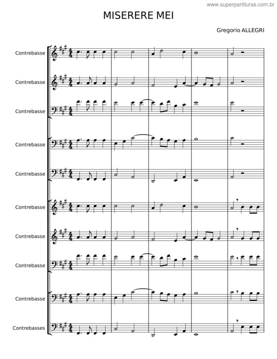 Partitura da música Miserere Mei, Deus v.29