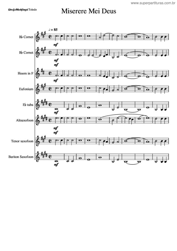 Partitura da música Miserere Mei Deus v.14