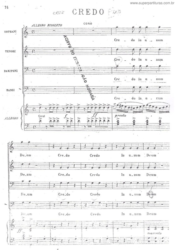 Partitura da música Missa Solene v.5