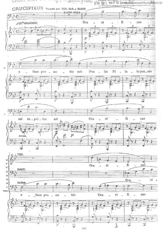 Partitura da música Missa Solene v.6