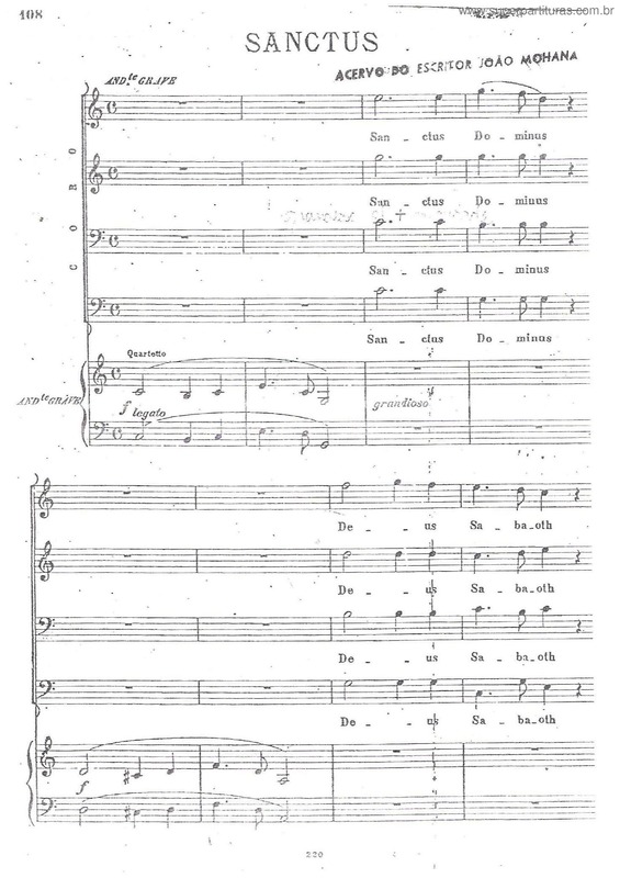 Partitura da música Missa Solene v.7