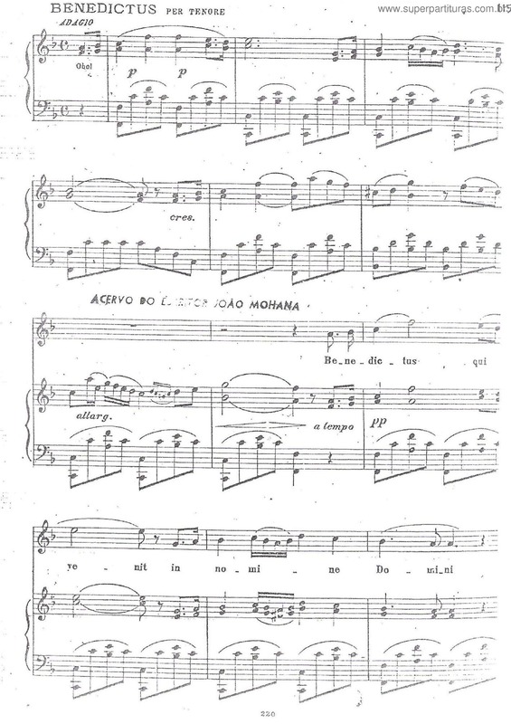 Partitura da música Missa Solene v.8