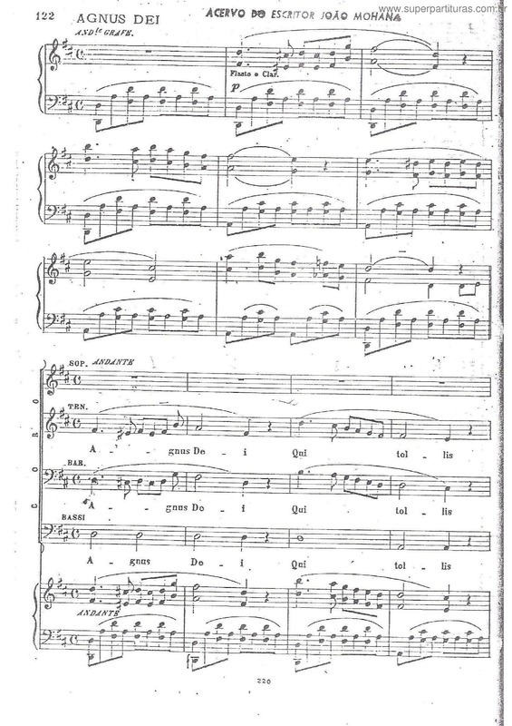 Partitura da música Missa Solene v.9