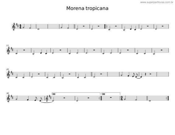 Partitura da música Morena Tropicana v.10