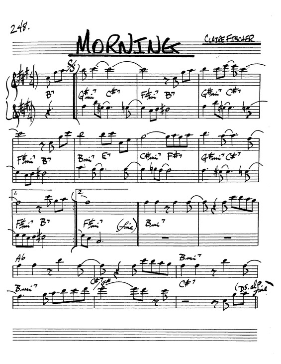 Partitura da música Morning v.6