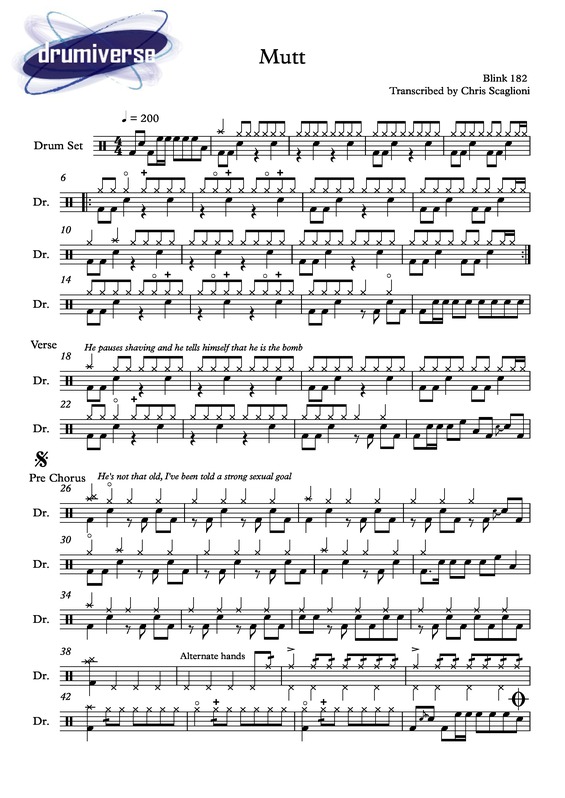 Partitura da música Mutt