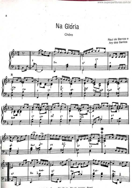 Partitura da música Na Glória v.22