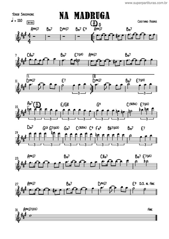 Partitura da música Na Madruga v.2