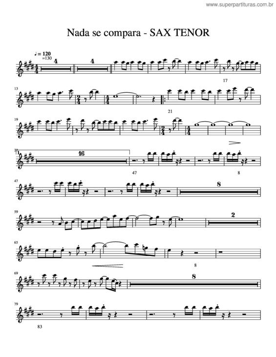 Partitura da música Nada Se Compara v.2