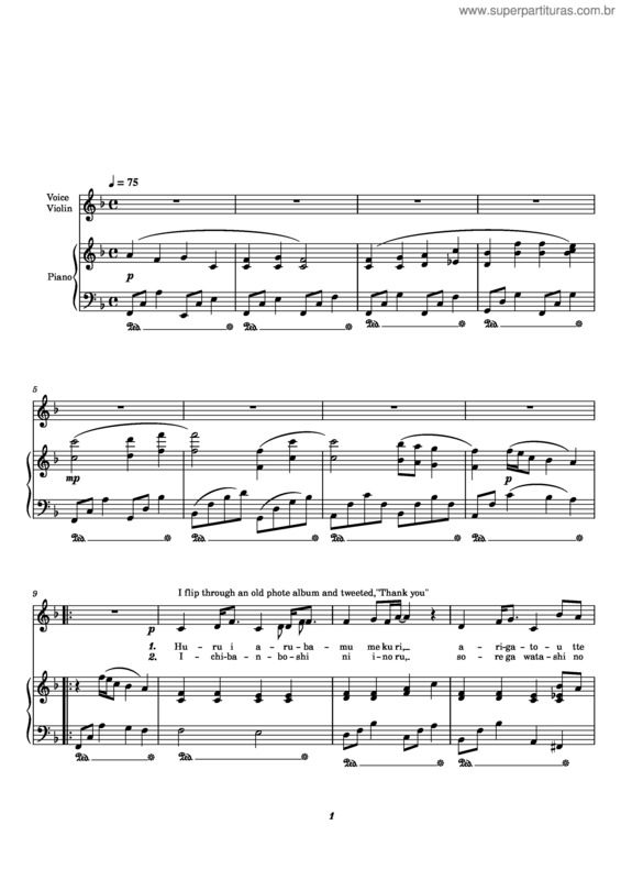 Partitura da música Nada Sou Sou